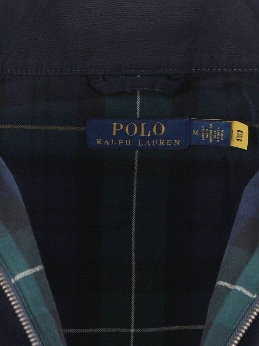 Polo Ralph Lauren Navy Blue High Neck Cotton Zip Jacket