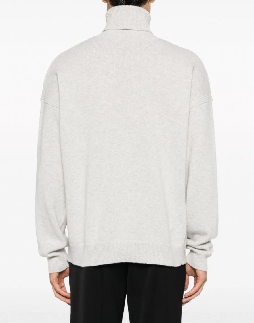 Maison Kitsuné Fox Head Intarsia Logo Turtleneck Sweater