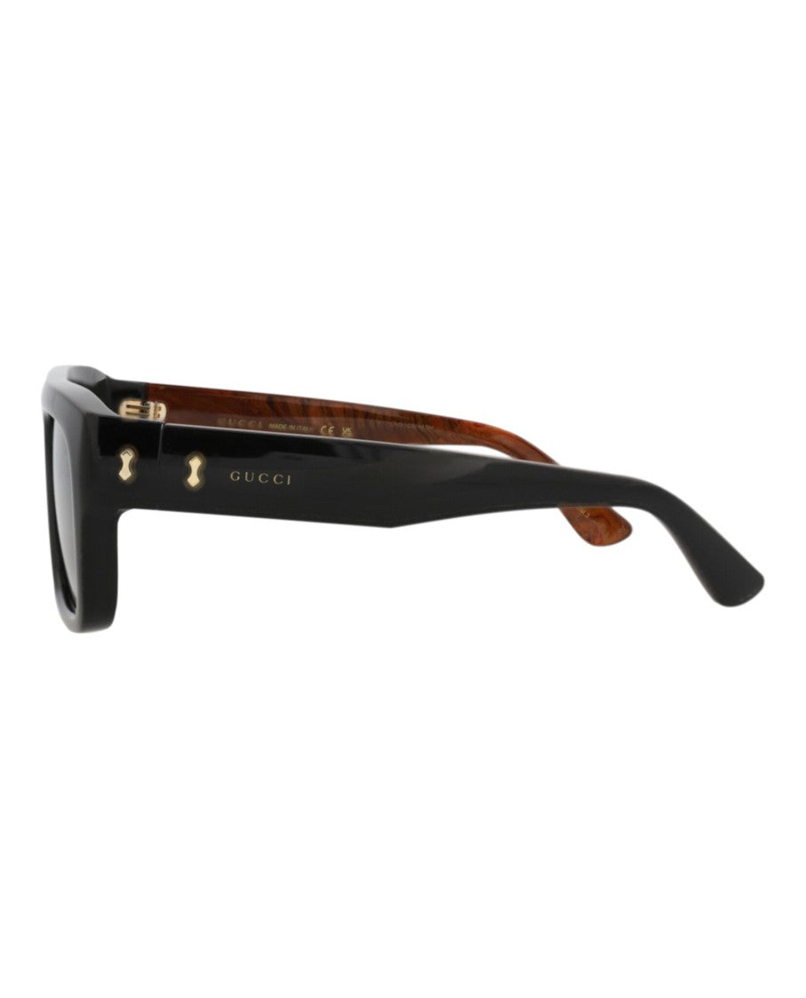 Gucci Square-Frame Sunglasses In Recycled Acetate With Velvet Case