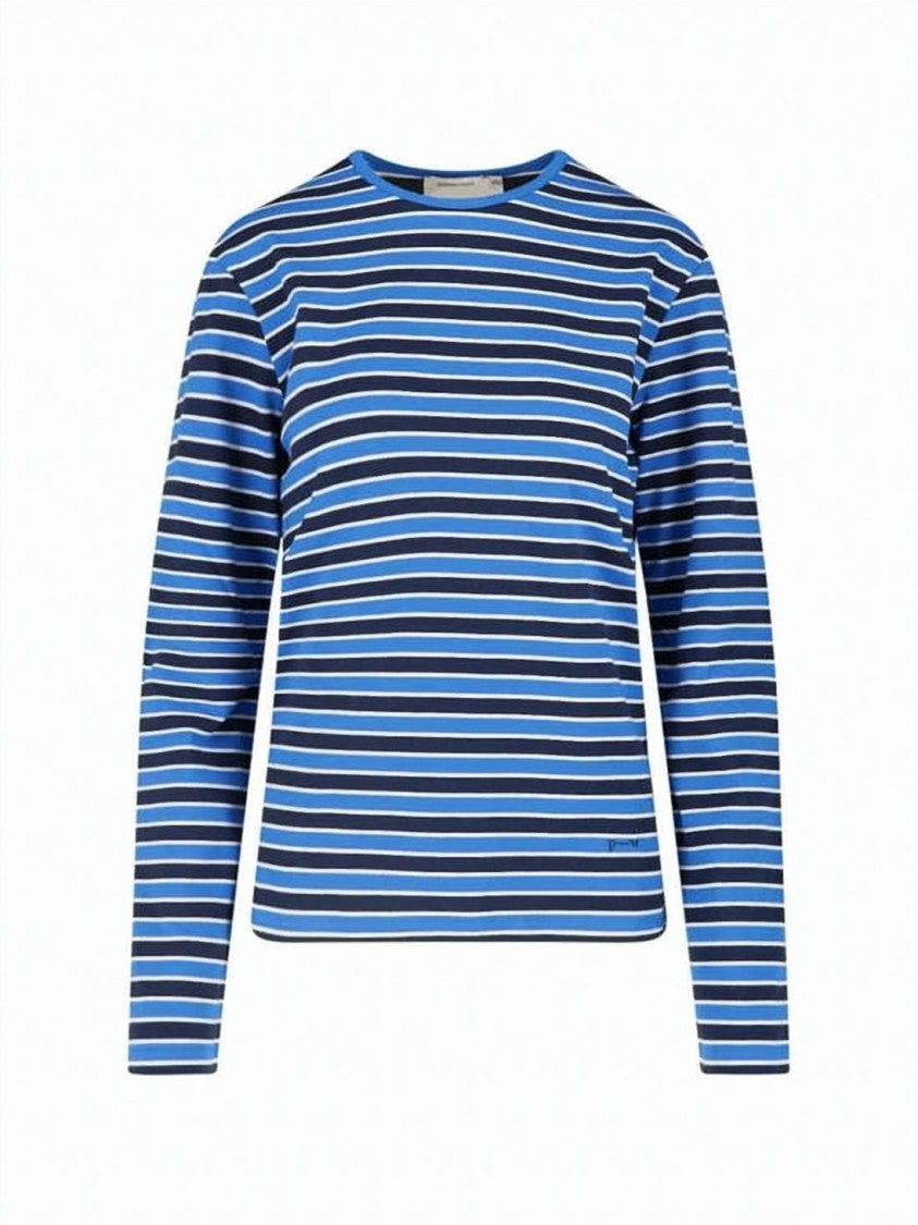 Paloma Wool Blue White Horizontal Striped Organic Shirt