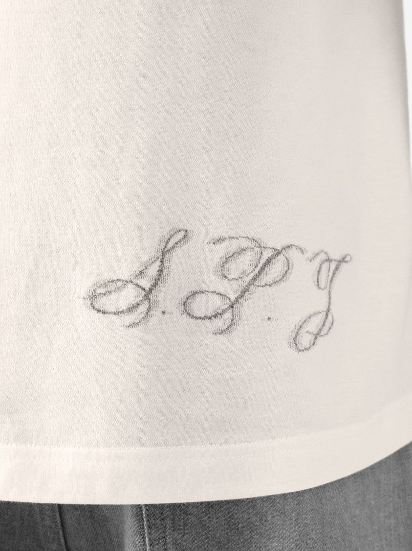 Jacquemus Embroidered White Cotton T-Shirt With Artistic Accents