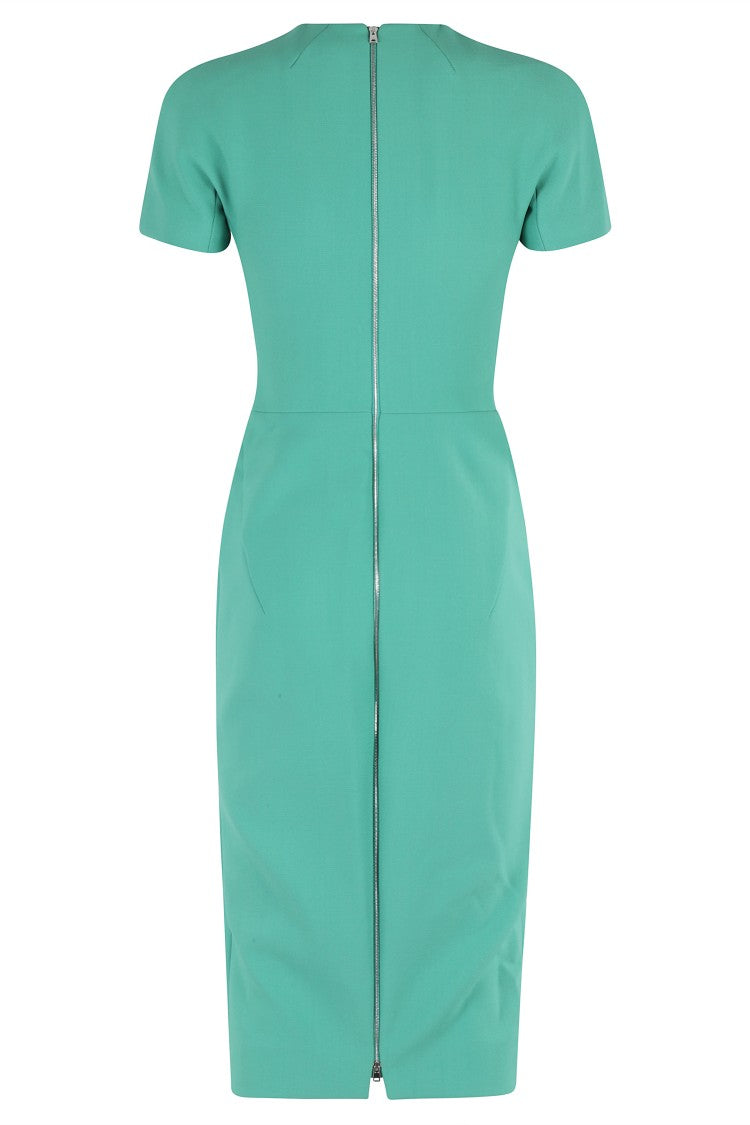 Victoria Beckham Intricately Woven Fitted Midi Dress