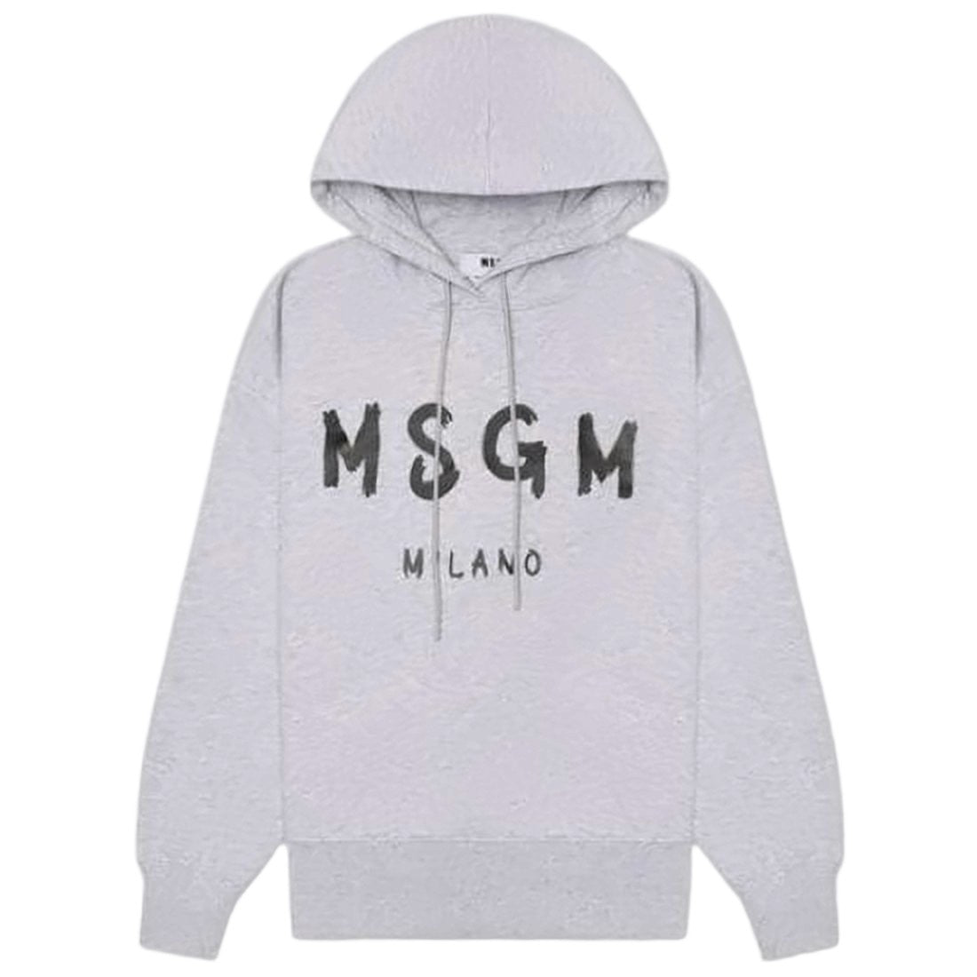 Msgm Relaxed Fit Distressed Logo Hoodie