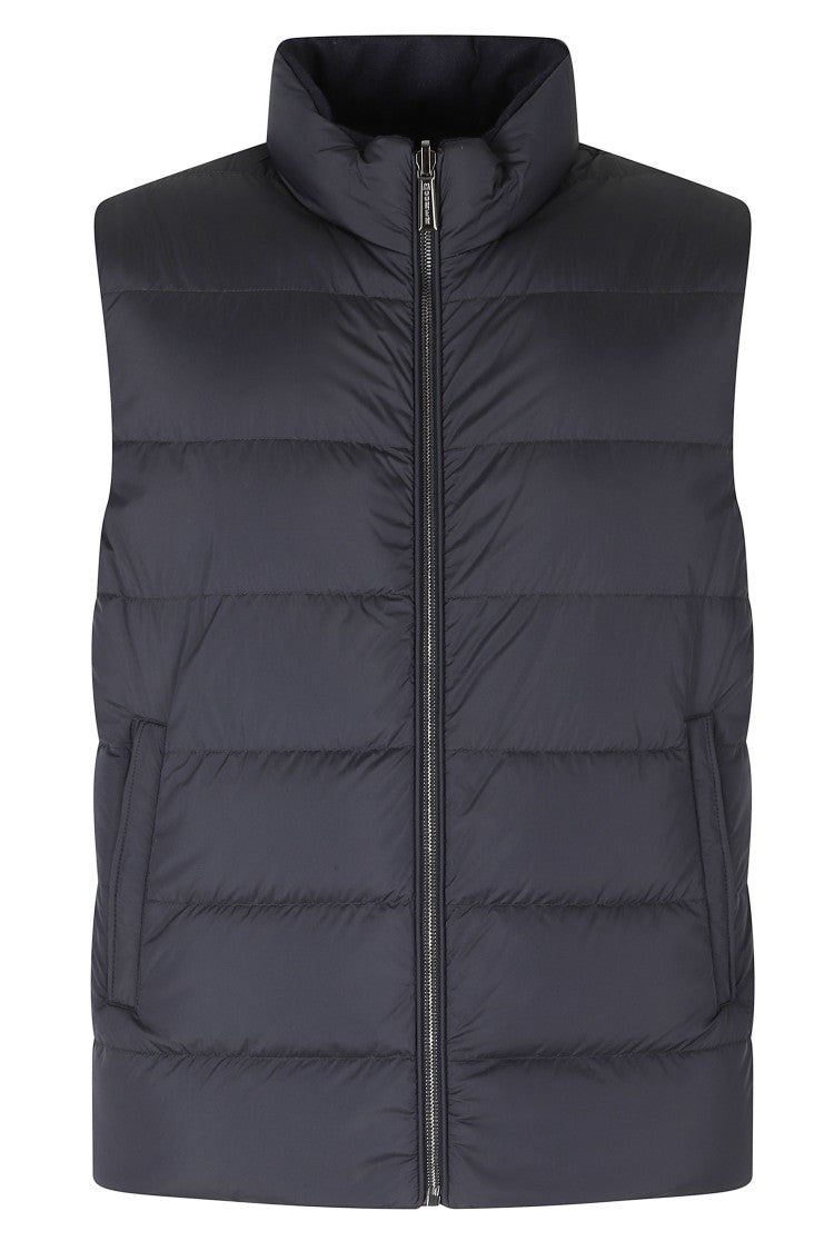 Moorer Blue-Gray Falieri Ls9 Wool-Blend Reversible Vest