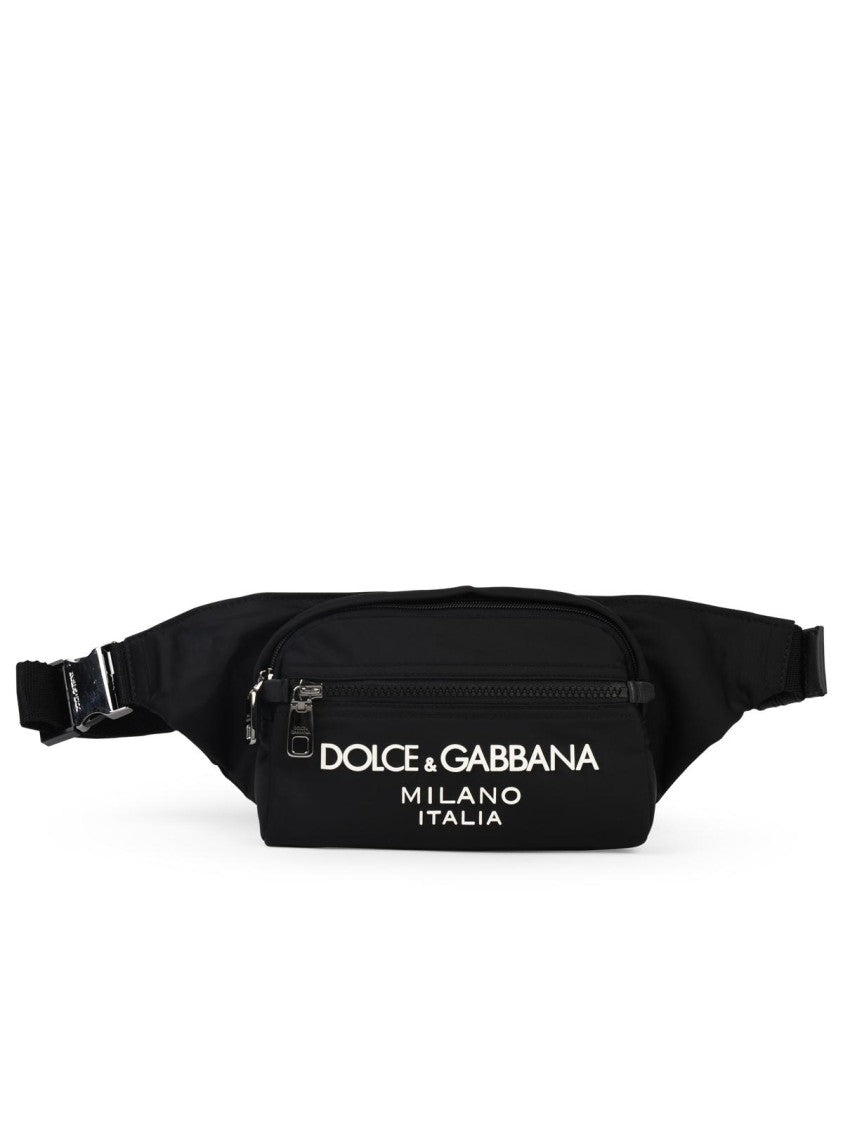 Dolce & Gabbana Black Nylon Belt Bag