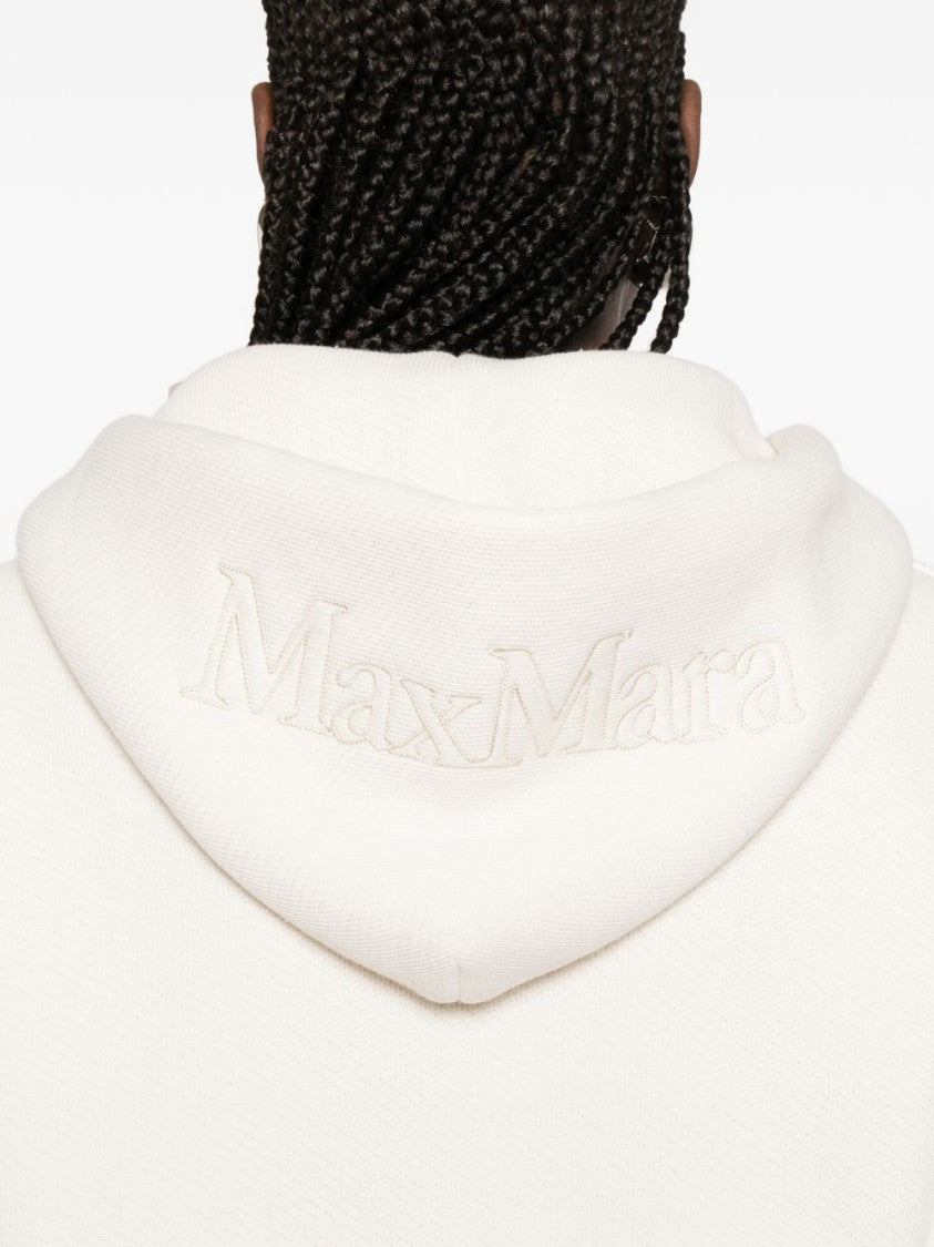 Max Mara Cotton Jersey Sweatshirt With Kimono Sleeves