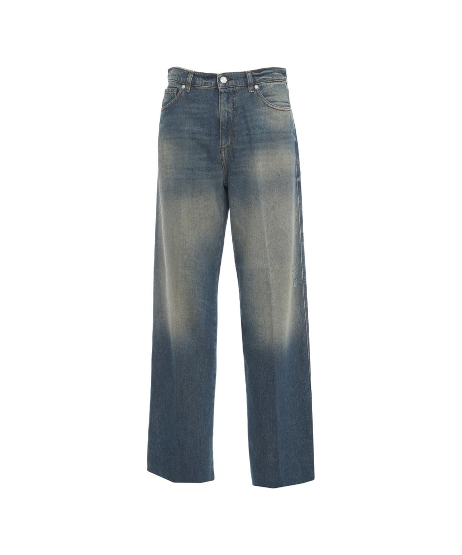 Nine In The Morning Relaxed-Fit Boyfriend Jeans With Faded Wash Effect
