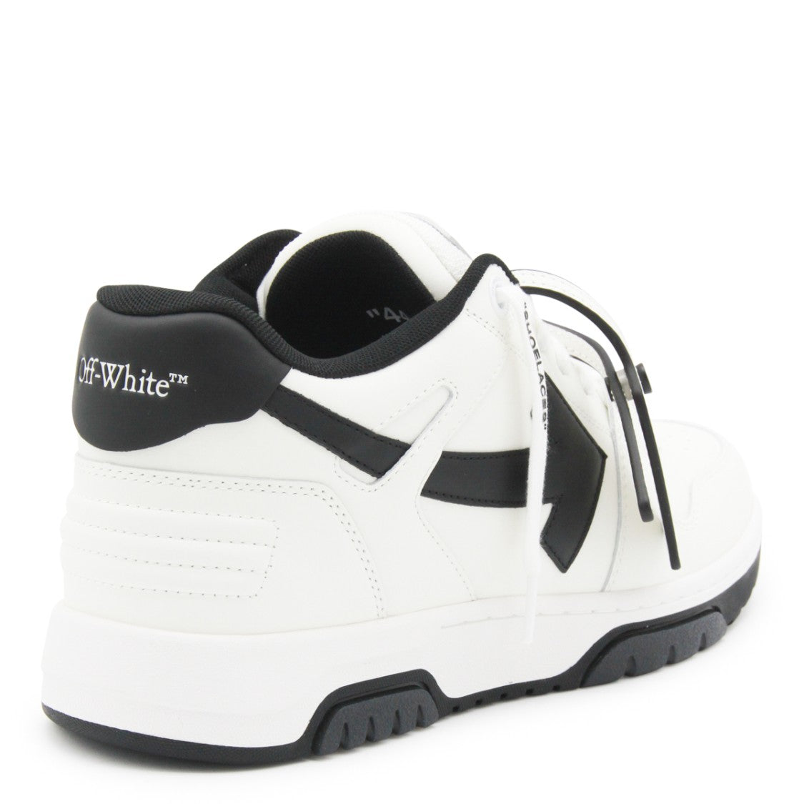 Off-White White Round Toe Leather Sneakers