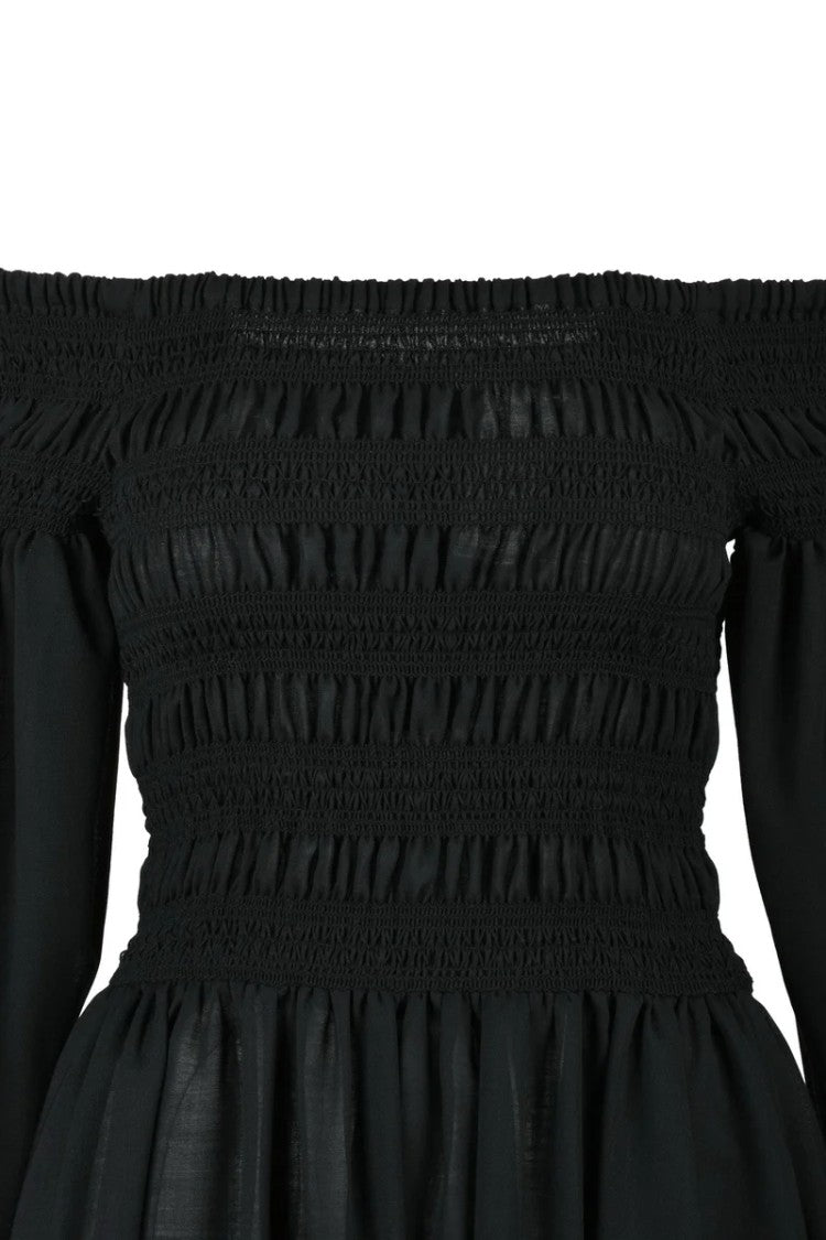 Max Mara Black Virgin Wool Maxi Dress