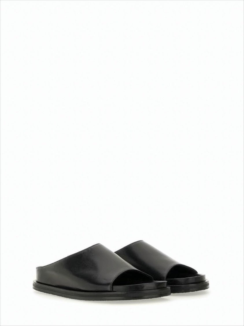 Studio Nicholson Black Calfskin Slip-On Mules