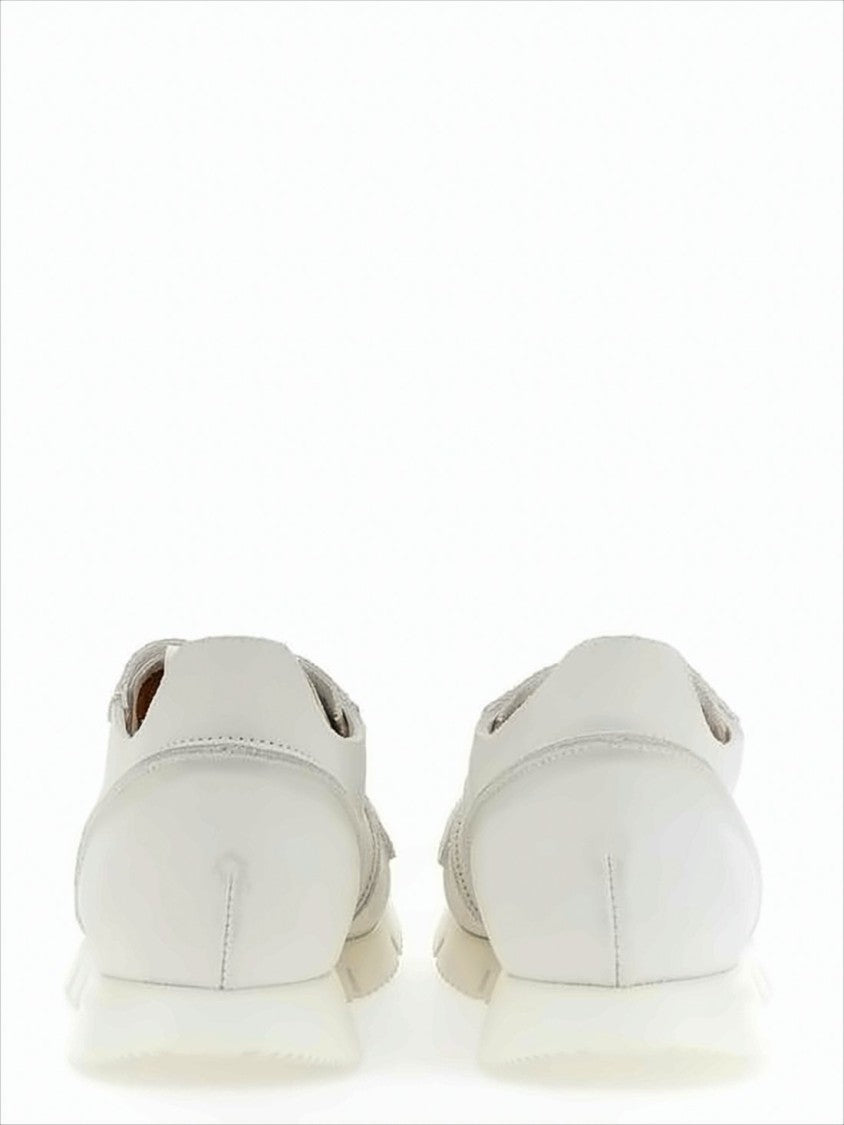 Buttero Low-Profile White Leather Sneakers With Vibram Sole