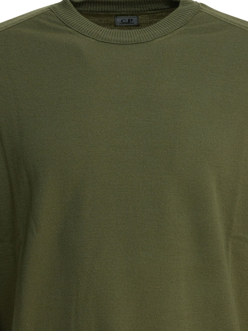 C.P. Company Crewneck Knit Sweater With Utilitarian Patch Detail