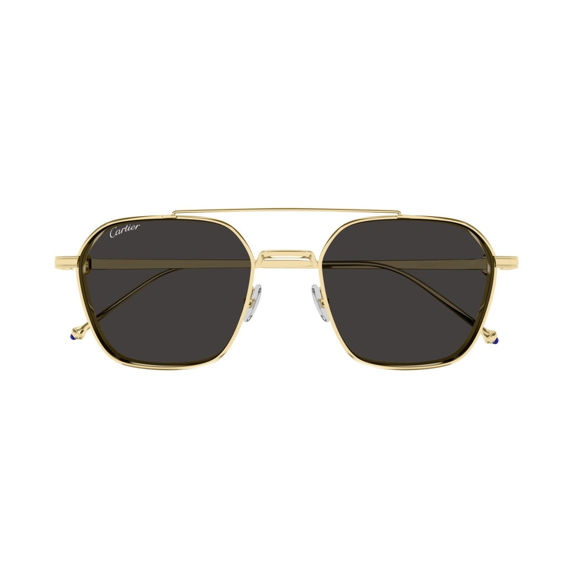 Cartier Ct0618s Geometric Gold-Tone Metal Sunglasses