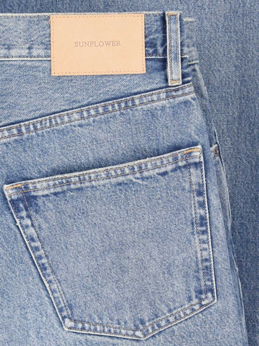 Sunflower Blue Wide Twist Denim Jeans