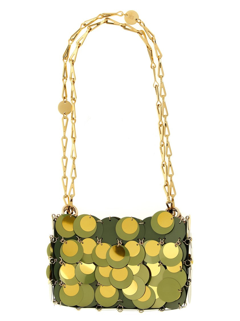 Paco Rabanne 'Kaki Sparkle Nano' Shoulder Bag
