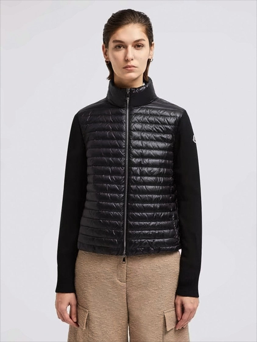Moncler Quilted Lightweightjacket With Knit Sleeves