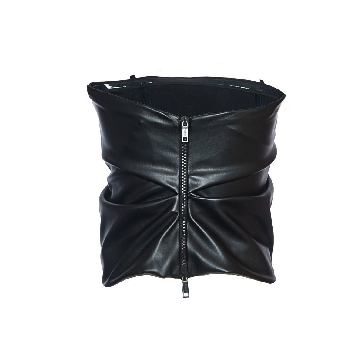 Sportmax Straight Neckline Draped Top With Double-Slider Zip