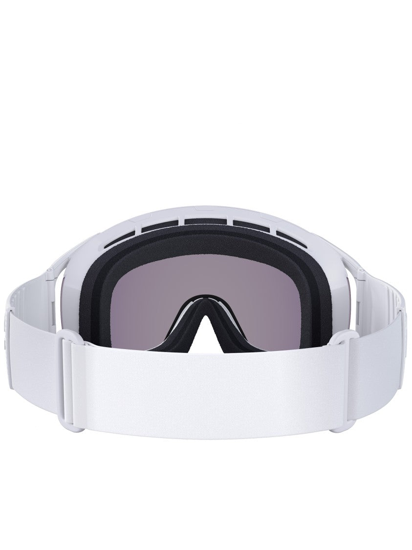 Poc White Zonula Wraparound Reflective Ski Goggle