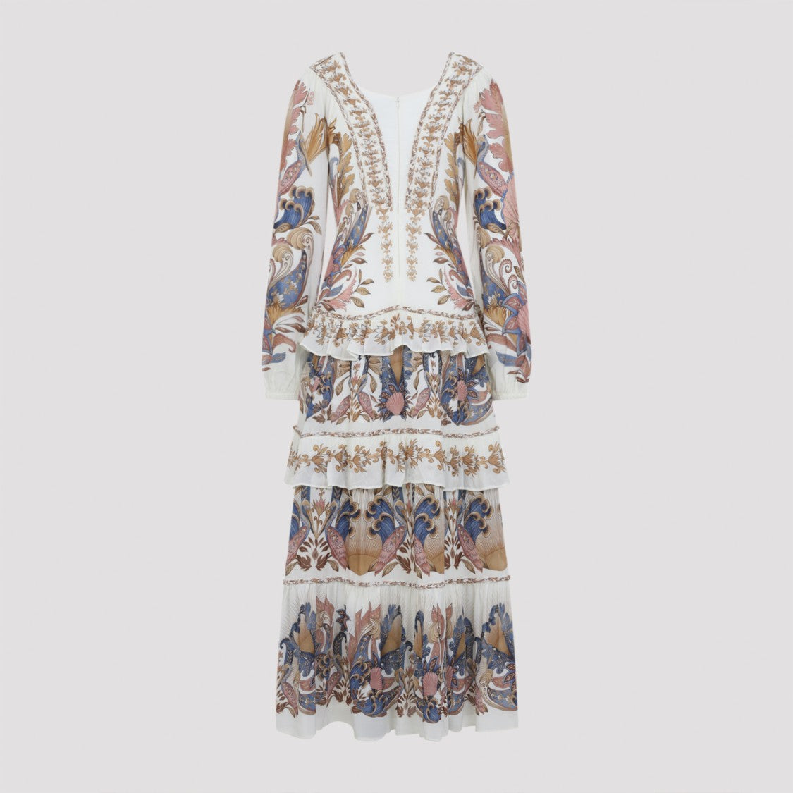 Farm Rio Tiered Maxi Dress With Floral Paisley Pattern