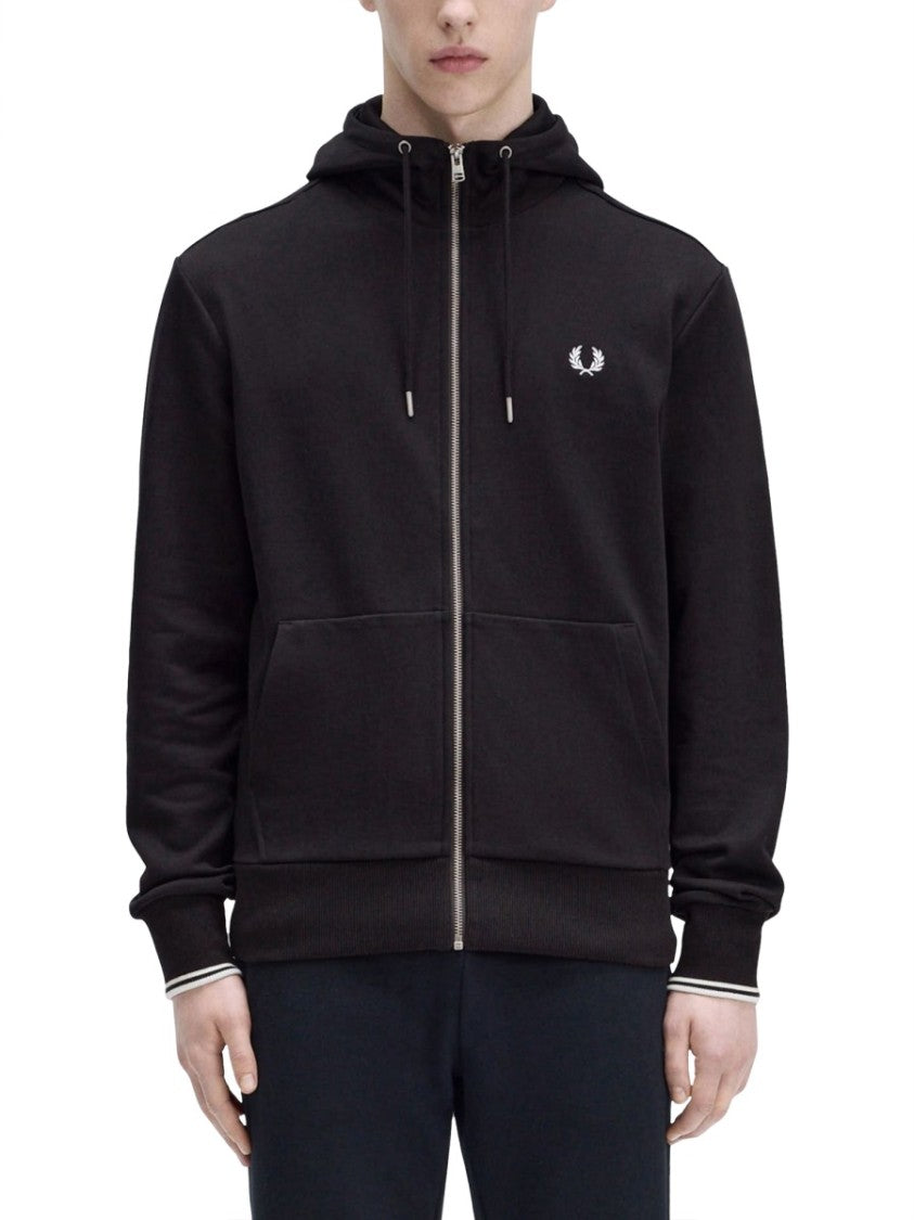 Fred Perry Classic Black Zipper Hoodie