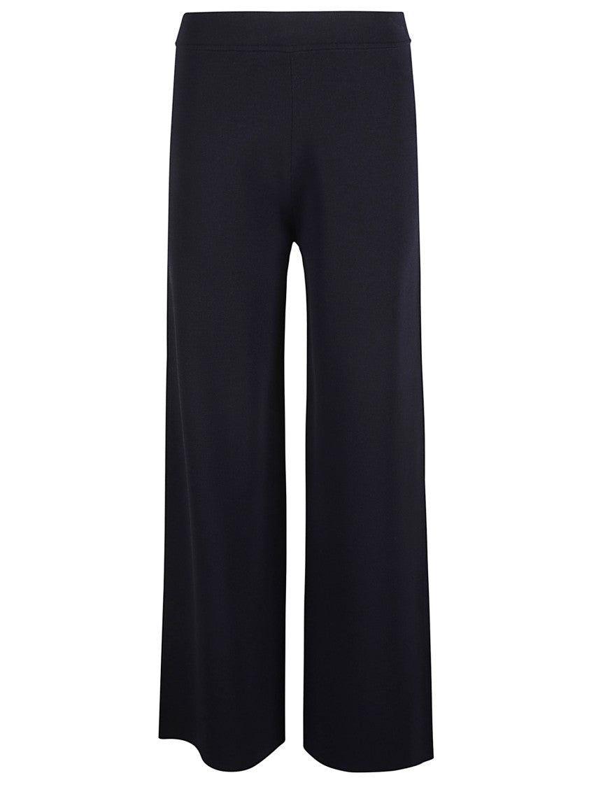 P.A.R.O.S.H. Wide-Leg Black Viscose Pants With Minimalist Design