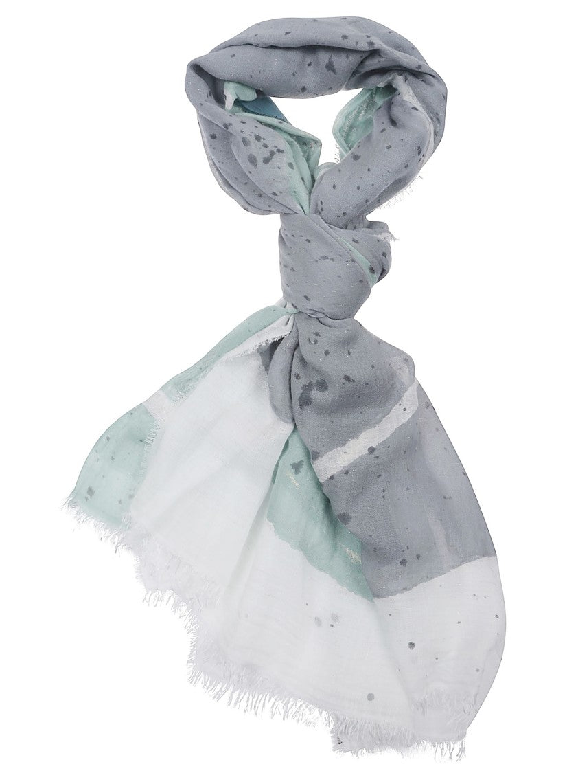 Faliero Sarti Green Multicolor Cashmere Blend Stole