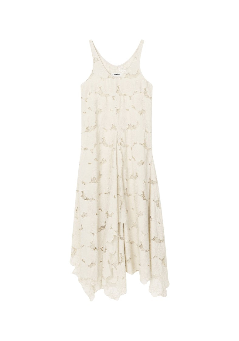 Aeron Reef - Lace Fluted Maxi Dress