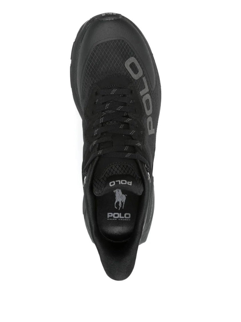 Polo Ralph Lauren Black Mesh Court Blade Sneakers