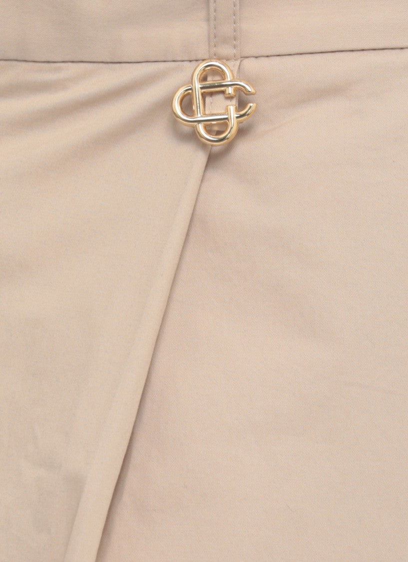 Casablanca Beige Metal Monogram Cotton Pants