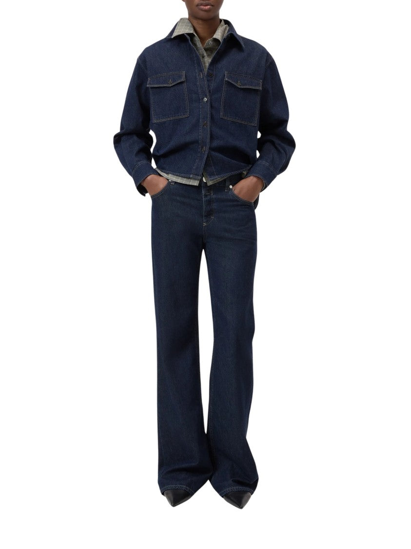 Closed Dark Blue Organic Cotton Wide-Leg Jeans