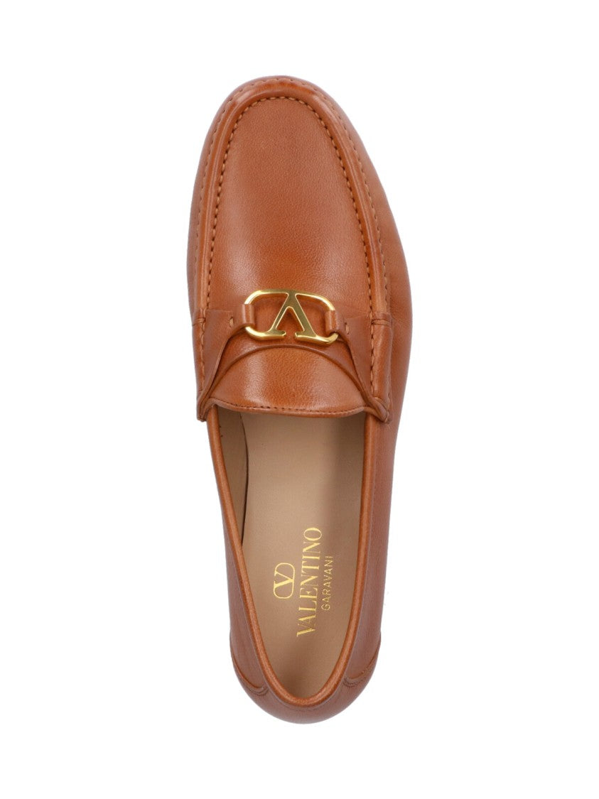 Valentino Garavani Vlogo Signature' Moccasins – Brown