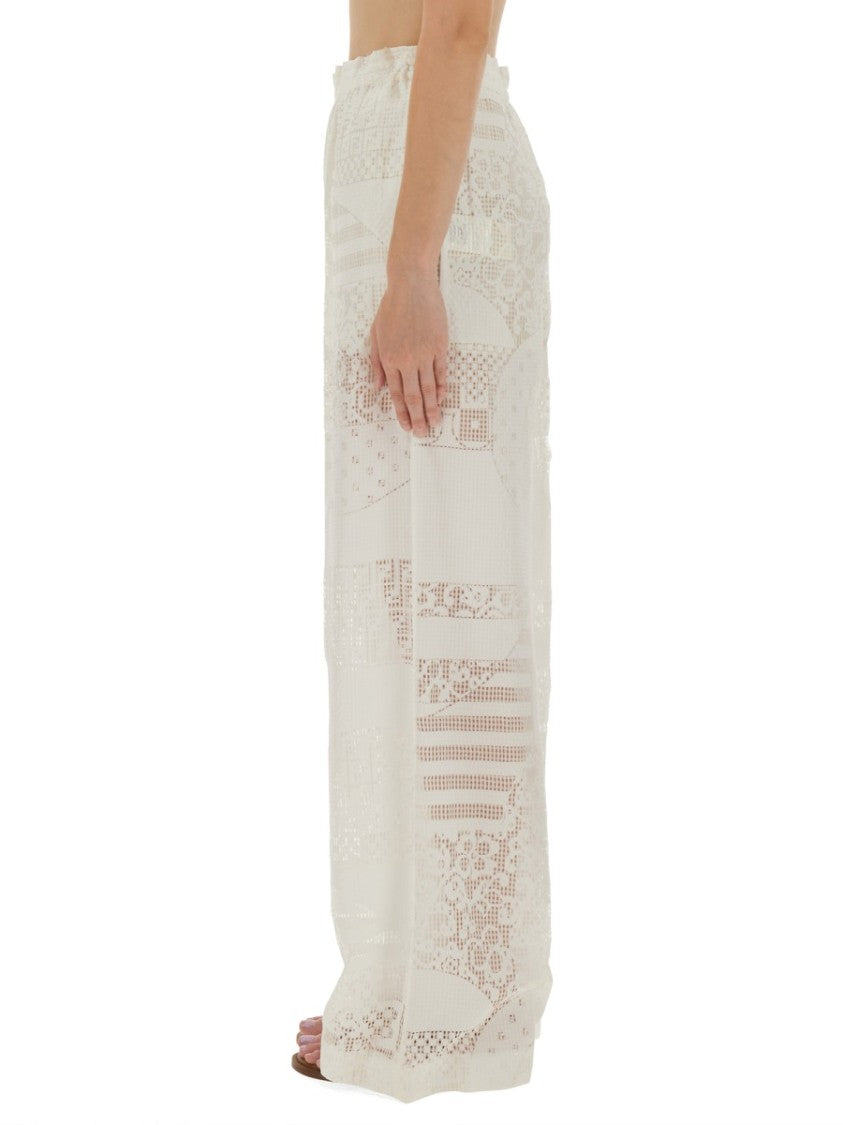 Fendi Viscose And Silk Dévoré Pants