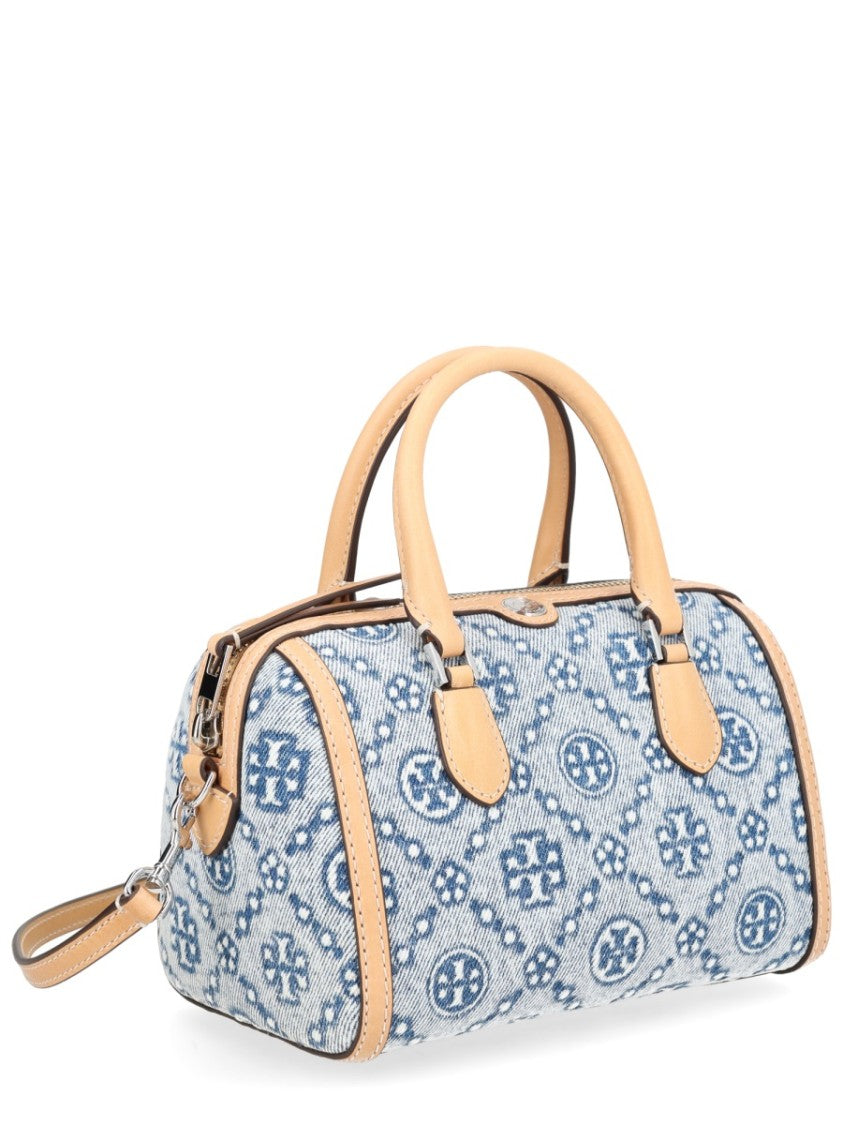 Tory Burch Blue Patterned T-Monogram Mini Bag