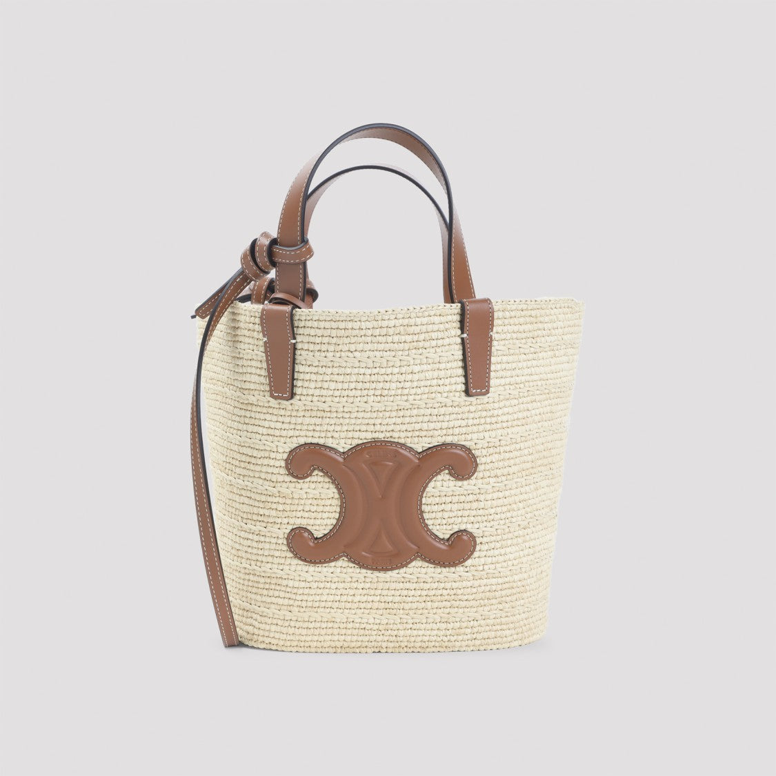 Celine Natural Beige Raffia Shoulder Bag