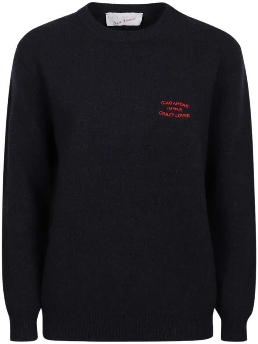 Giada Benincasa My Boyfriend Crazy Lover Embroidered Sweater