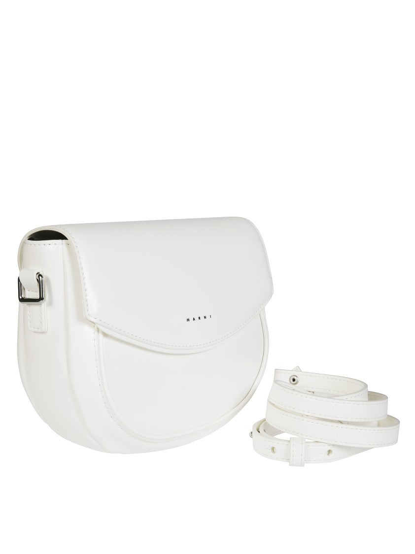 Marni Rounded Silhouette Flap Closure Shoulder Bag