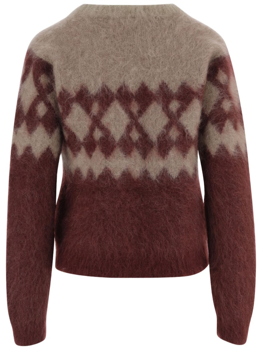 The Garment Geometric Patterned Stretch Mohair Sweater