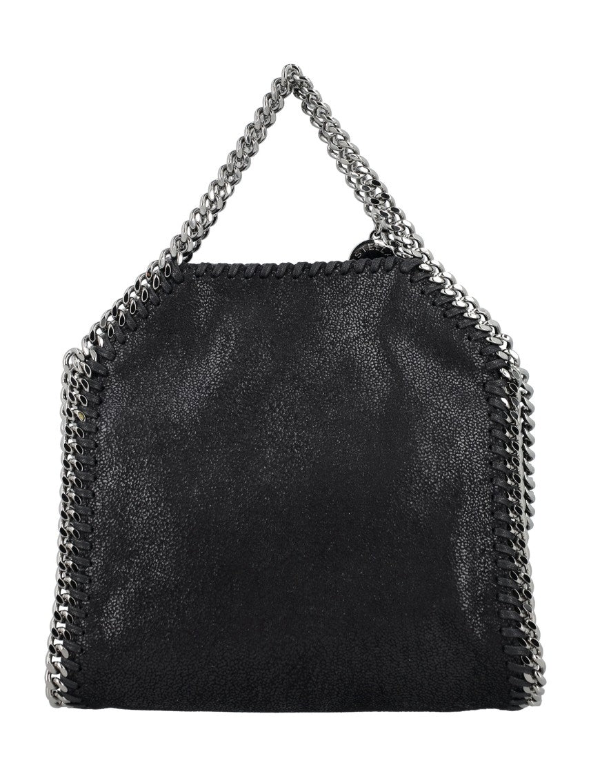 Stella Mccartney Compact Rectangular Handbag With Silver-Tone Chain Trim