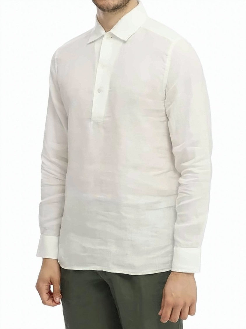 Mc2 Saint Barth Semi-Sheer Textured Long-Sleeve Shirt