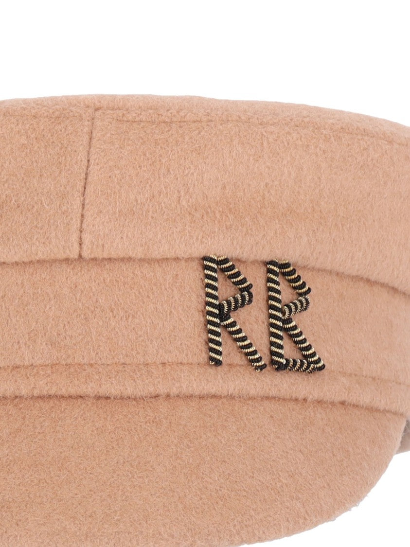 Ruslan Baginskiy Wool Hat With Pin "Baker Boy" Beige