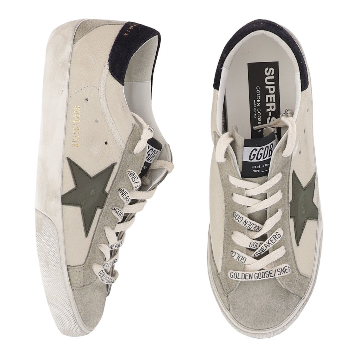 Golden Goose White Super-Star Leather Sneakers