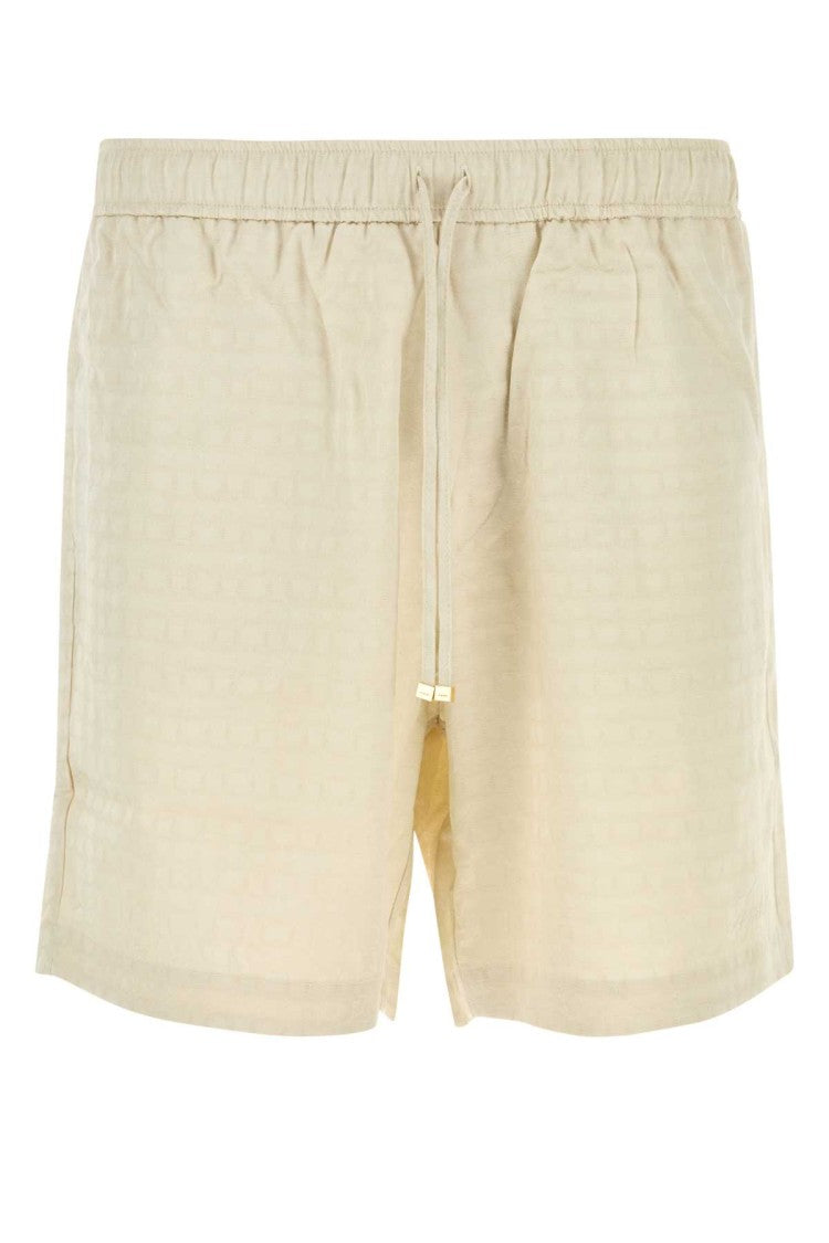 Amiri Sand Satin Bermuda Shorts