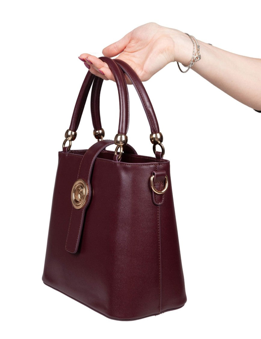 Marco Castelli Agape Handbag In Burgundy Leather