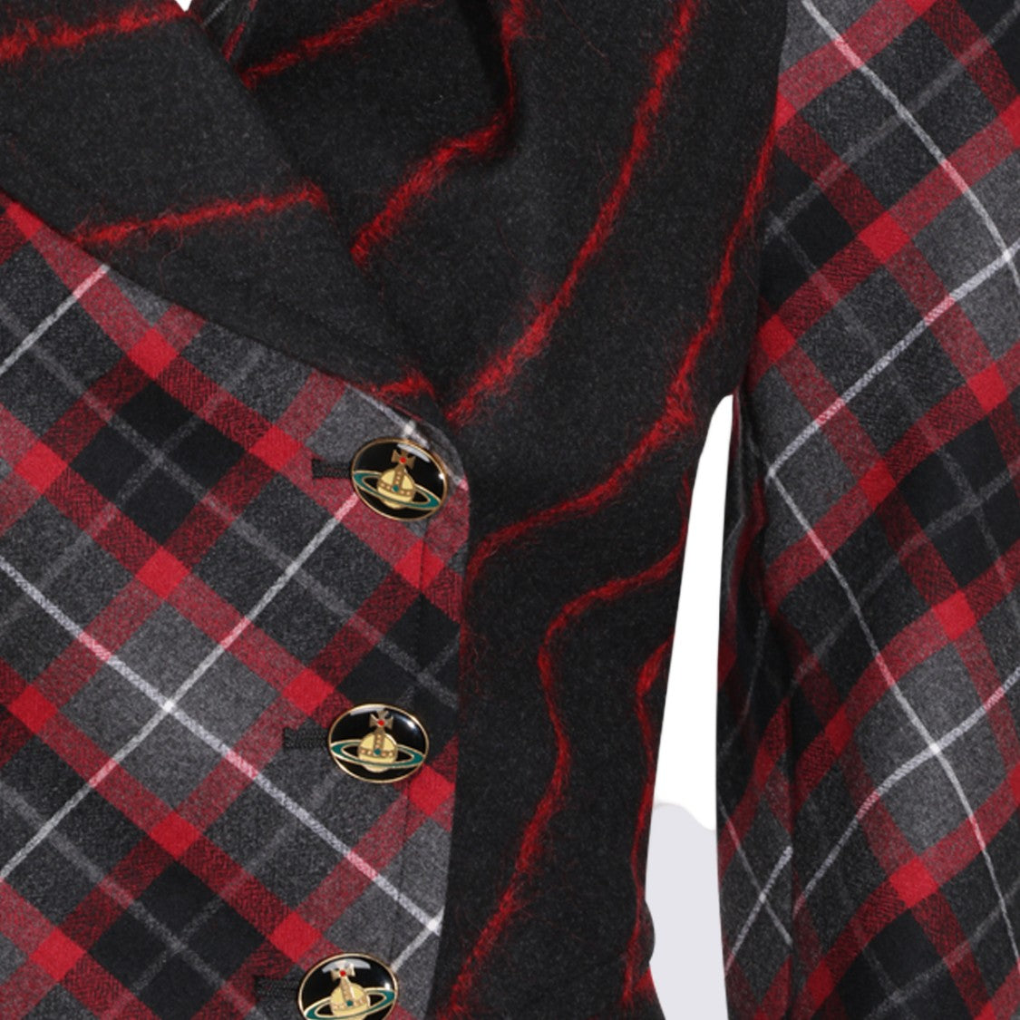 Vivienne Westwood Asymmetrical Tartan Plaid Jacket