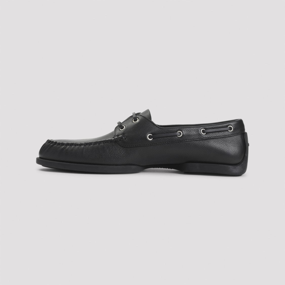 Jil Sander Moccasin-Style Black Calf Leather Loafers