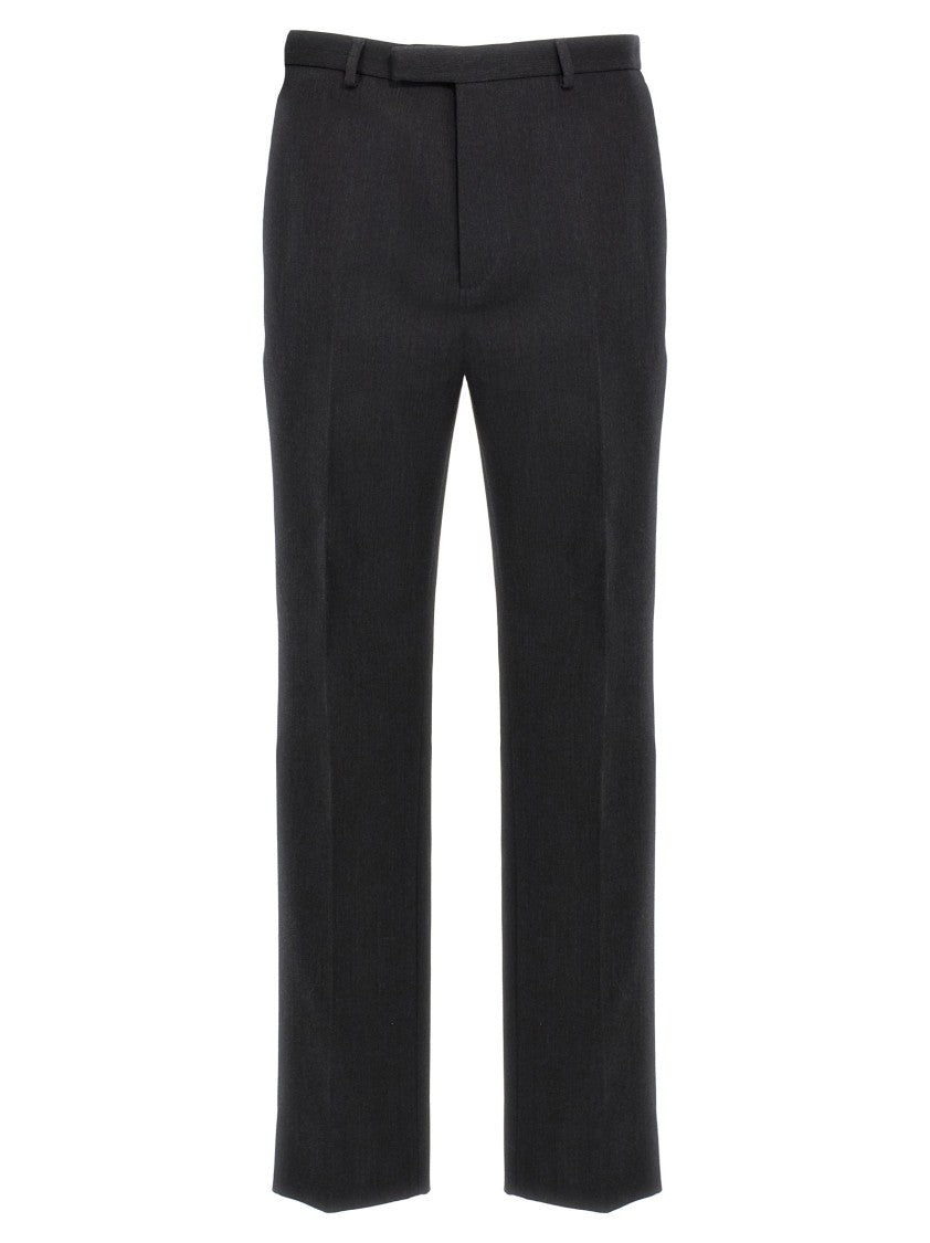 Gucci Straight Leg Formal Trousers With Classic Closure And Stretched Fold