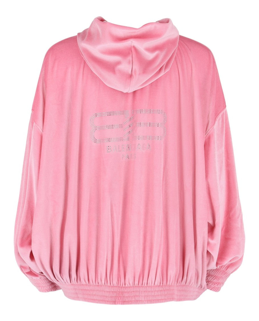 Balenciaga Bb Paris Zip-Up Hoodie