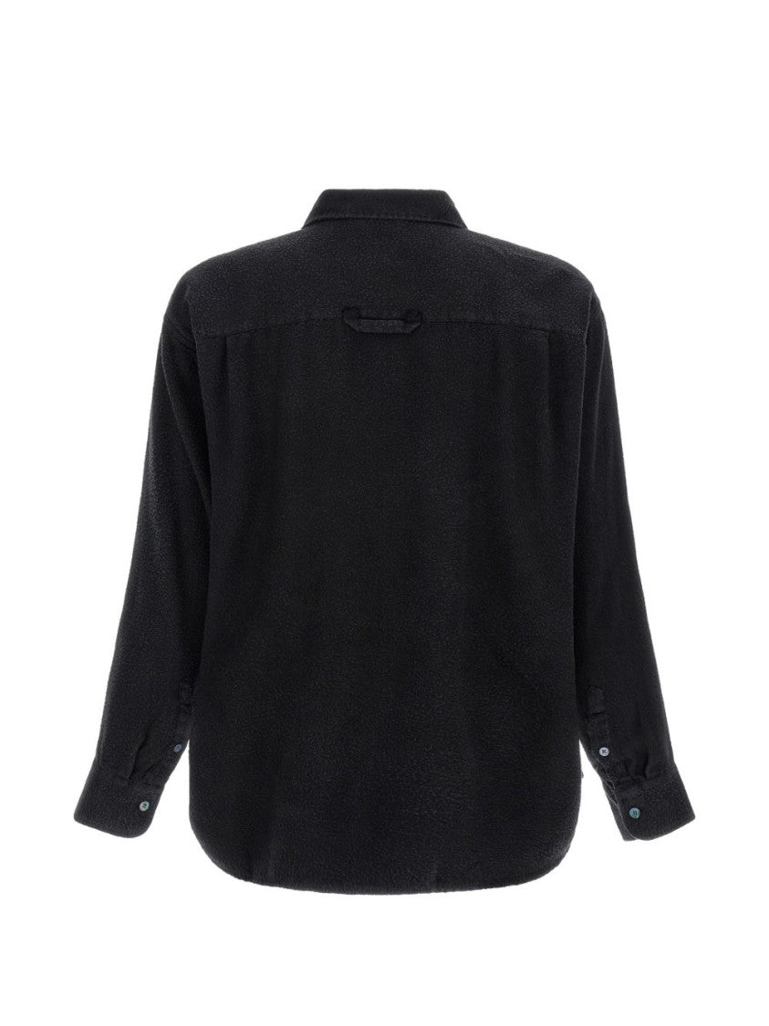 Mfpen Relaxed Fit Textured Fleece Casual Shirt