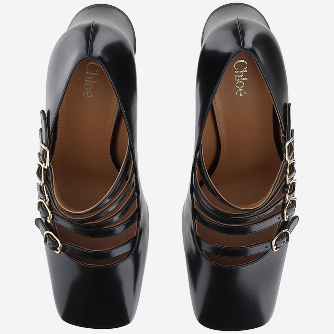 Chloé Janis Shiny Leather Pumps