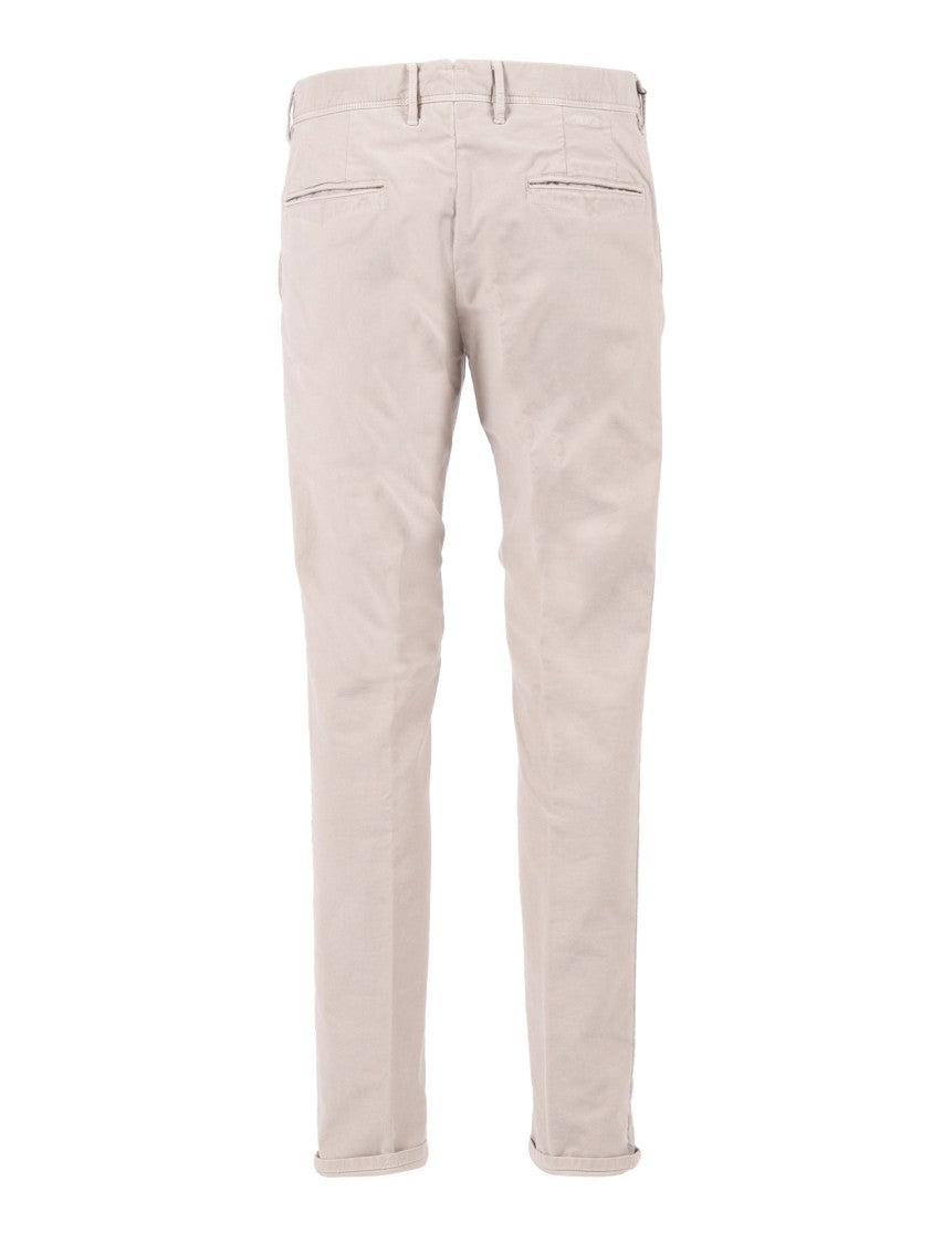 Slowear X Incotex Straight Cut Tailored Pants In Cotton-Elastane Blend